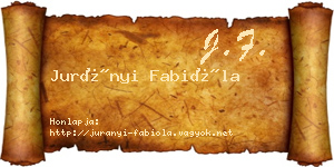 Jurányi Fabióla névjegykártya